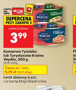 Biedronka Konserwa Kraina Wędlin oferta