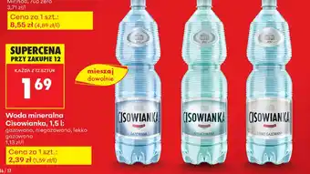Biedronka Woda niegazowana Cisowianka oferta