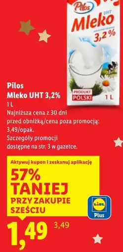 Lidl Mleko Pilos oferta