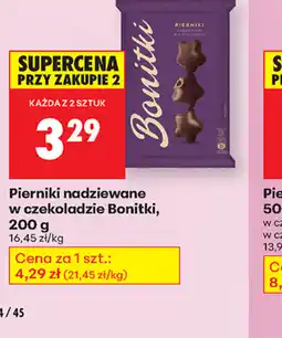 Biedronka Pierniki nadziewane w czekoladzie Bonitki oferta