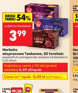 Biedronka Herbata ekspresowa Teekanne oferta