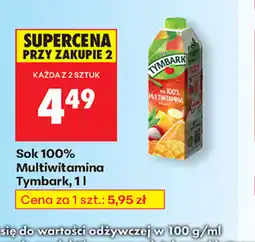 Biedronka Sok 100% Multiwitamina Tymbark oferta