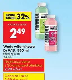 Biedronka Woda witaminowa Dr Witt oferta