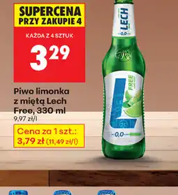 Biedronka Piwo limonka z miętą Lech Free oferta