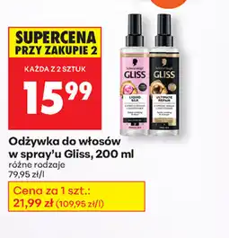 Biedronka Odżywka do włosów w spray'u Gliss oferta