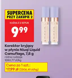 Biedronka Korektor kryjący w płynie Niuqi Liquid Camuflage oferta