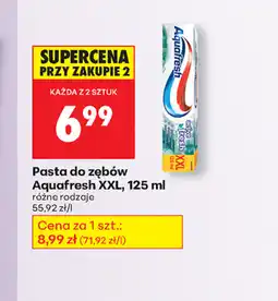 Biedronka Pasta do zębów Aquafresh oferta