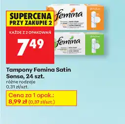 Biedronka Tampony Femina Satin Sense oferta