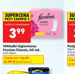 Biedronka Wkładki higieniczne Femina Classic oferta
