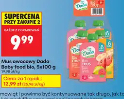 Biedronka Mus owocowy Dada oferta