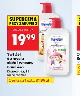 Biedronka Zel do mycia ciała i włosów Bambino Dzieciaki oferta