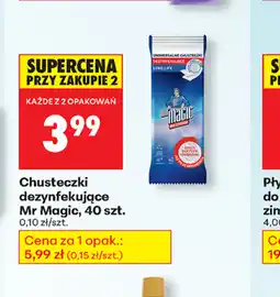 Biedronka Chusteczki dezynfekujące Mr Magio oferta