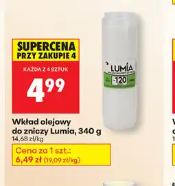 Biedronka Wkład olejowy do zniczy Lumia oferta