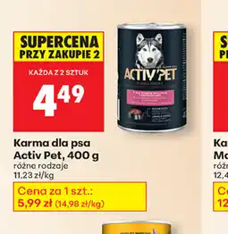 Biedronka Karma dla psa Activ Pet oferta