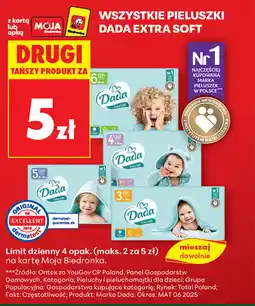 Biedronka Pieluszki Dada Extra Soft oferta