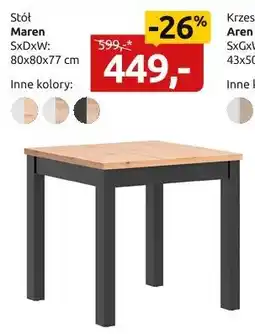 Black Red White stoł Maren oferta