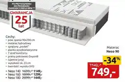 Black Red White materac Neso 90 oferta