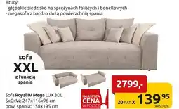 Black Red White Sofa Royal IV mega LUX 3DL oferta