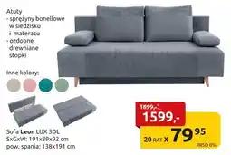 Black Red White sofa Leon oferta