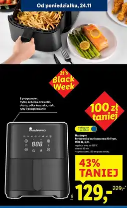 Lidl Frytkownica beztłuszczowa 1500w Masterpro oferta