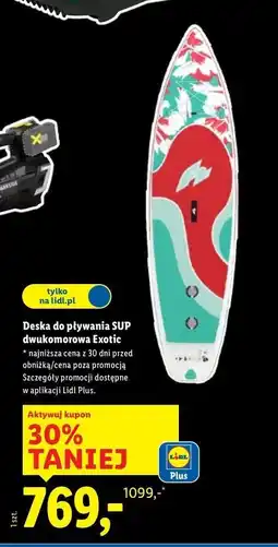 Lidl Deska do pływania sup dwukomorowa F2 oferta