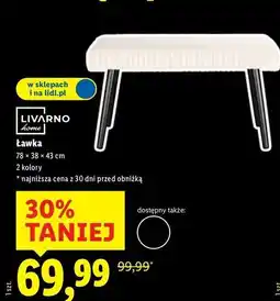Lidl Ławka 78 x 38 43 cm Livarno Home oferta