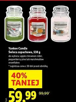 Lidl Świeca zapachowa marshmallow Yankee Candle oferta