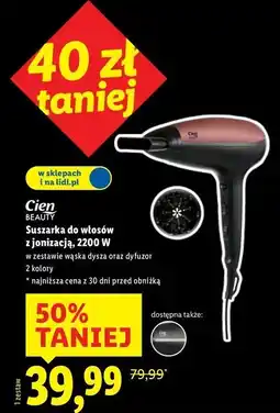 Lidl Suszarka do włosów 2200 w Cien Beauty oferta