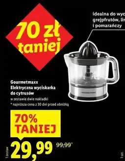 Lidl Wyciskarka do cytrusów 40 w Gourmetmaxx oferta