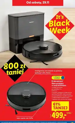 Lidl Robot sprzątający ze stacją opróżniającą 1050w Silvercrest oferta