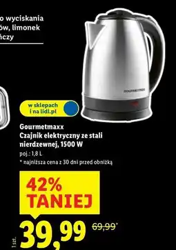 Lidl Czajnik 1500w Gourmetmaxx oferta