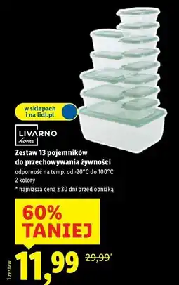 Lidl Zestaw pojemników do żywności Livarno Home oferta