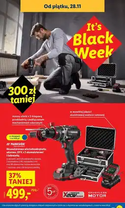 Lidl Wiertarko-wkrętarka udarowa 20v Parkside Performance oferta