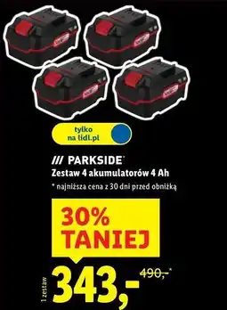 Lidl Zestaw akumulatorów 4 ah Parkside oferta