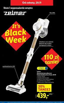 Lidl Odkurzacz pionowy aura clean 130 w Zelmer oferta