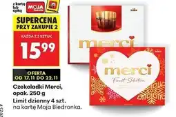 Biedronka Czekoladki Merci, opak. 250g oferta