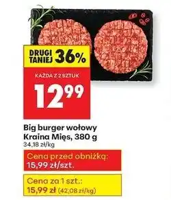 Biedronka Big burger wołowy Kraina Mięs, 380g oferta