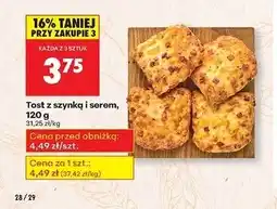 Biedronka tost z szynką i serem, 120g oferta