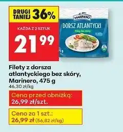 Biedronka Filety z dorsza atlantyckiego bez skóry Marinero, 475g oferta