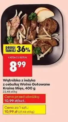 Biedronka Wątróbka z indyka z cebulką Wolno Gotowane Kraina Mięs, 400g oferta