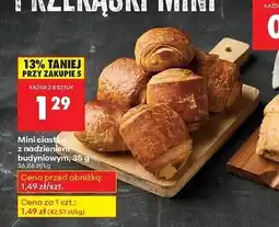 Biedronka Mini ciastka z nadzieniem budyniowym, 35g oferta