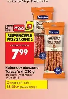 Biedronka kabanosy pieczone tarczyński, 230g oferta