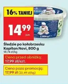 Biedronka Śledzie po kołobrzesku Kapitan Novi, 800g oferta