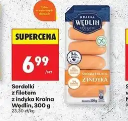 Biedronka Serdelki z filetem z indyka Kraina Wędlin, 300g oferta