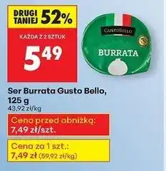 Biedronka Ser Burrata Gusto Bello, 125g oferta