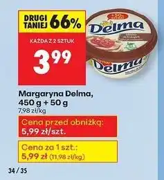Biedronka margaryna Delma, 450g + 50g oferta
