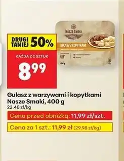 Biedronka Gulasz w warzywami i kopytkami Nasze Smaki, 400g oferta