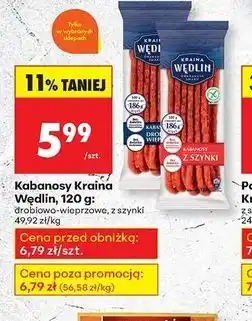 Biedronka Kabanosy Kraina Wędlin, 120g oferta