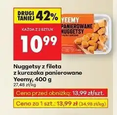 Biedronka Nuggetsy z fileta z kurczaka panierowane Yeemy, 400g oferta