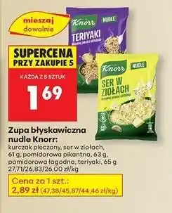 Biedronka Zupa błyskawiczna pudle Knorr oferta